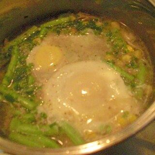 野菜たっぷり卵味噌汁